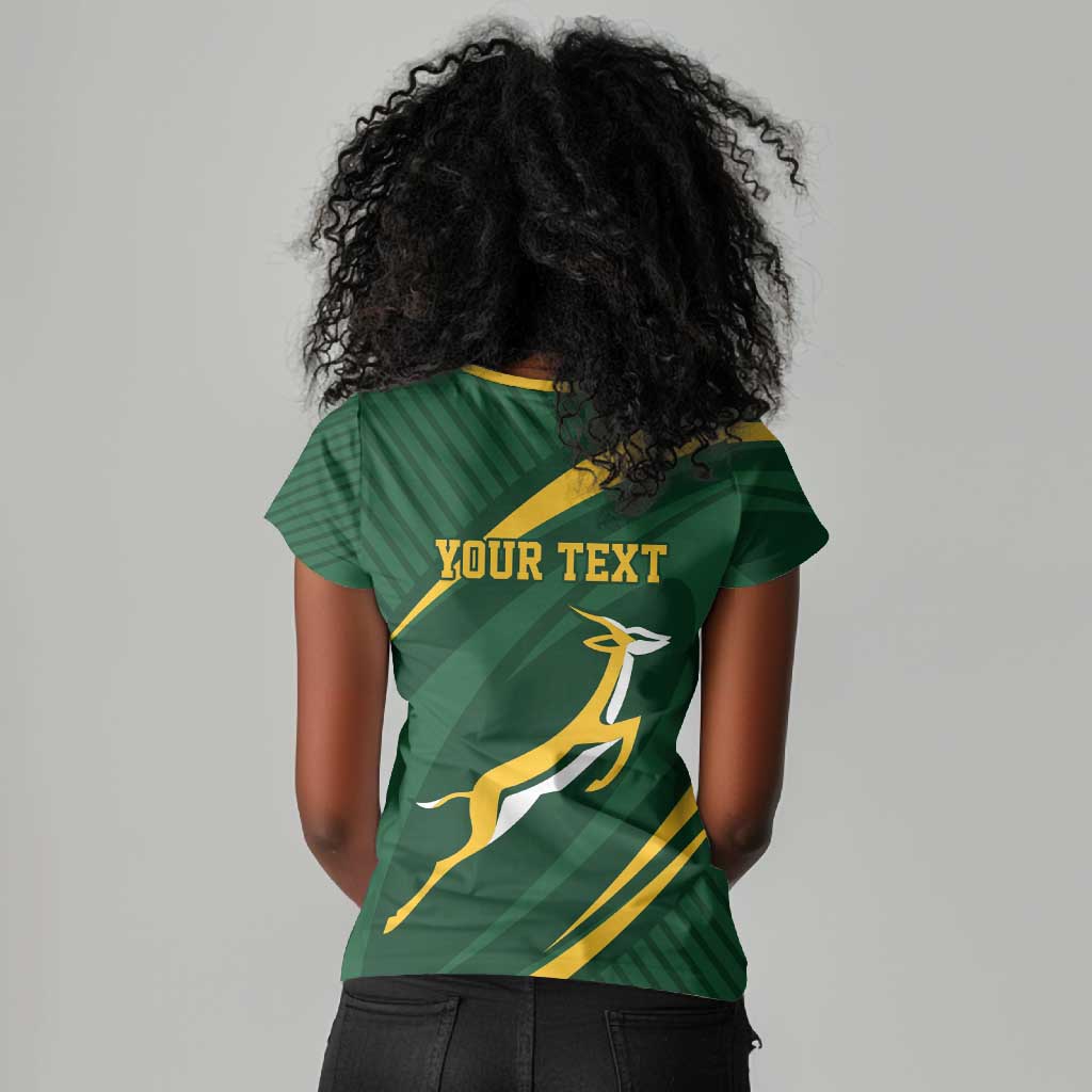 Personalized South Africa Bokke Women V-Neck T-Shirt Minimalism Style