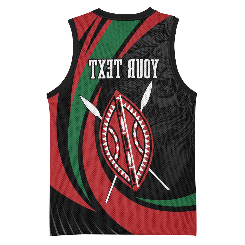 Kenya Personalized Basketball Jersey Mashujaa Day Lion Warrior - African Pride