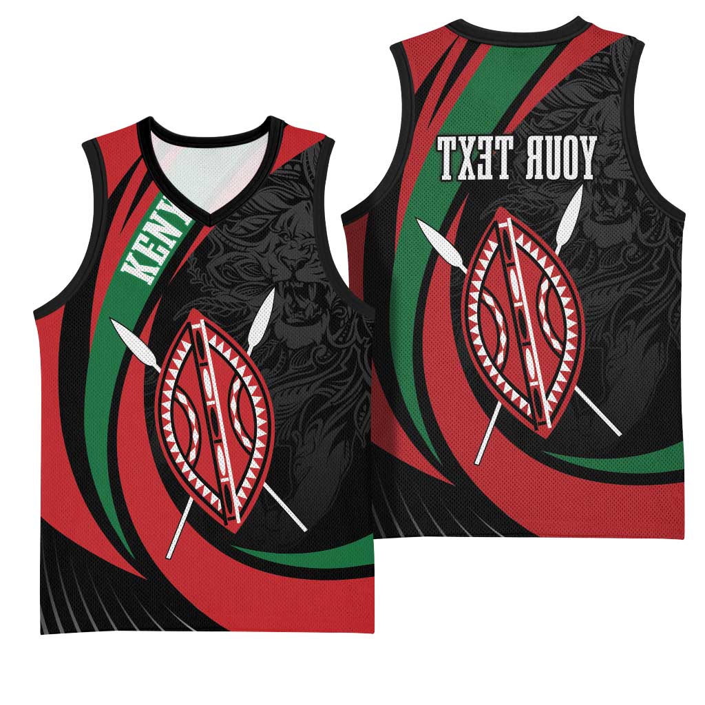Kenya Personalized Basketball Jersey Mashujaa Day Lion Warrior - African Pride