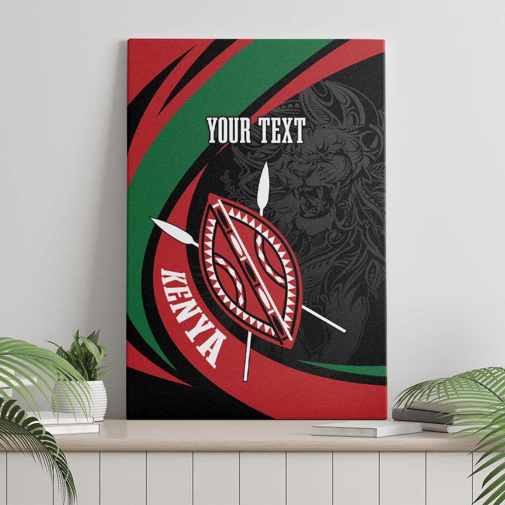 Kenya Personalized Canvas Wall Art Mashujaa Day Lion Warrior