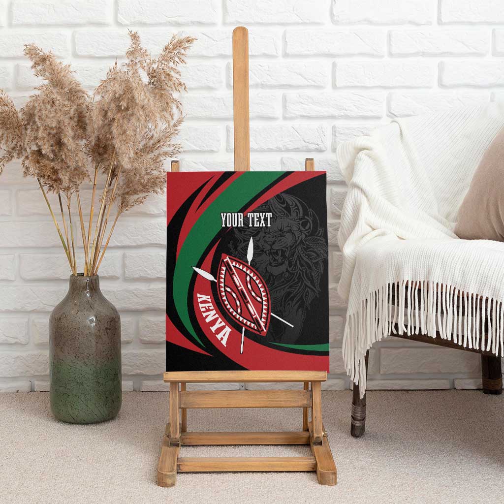 Kenya Personalized Canvas Wall Art Mashujaa Day Lion Warrior
