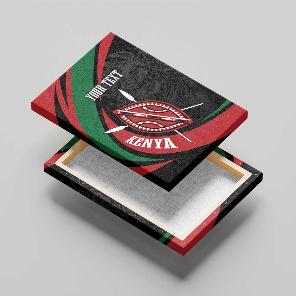 Kenya Personalized Canvas Wall Art Mashujaa Day Lion Warrior