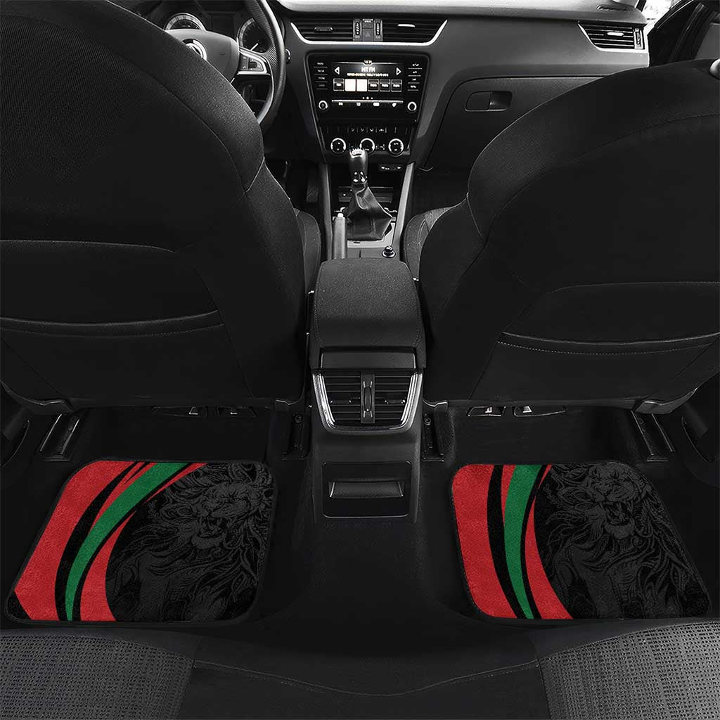 Kenya Personalized Car Mats Mashujaa Day Lion Warrior