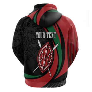 Kenya Personalized Hoodie Mashujaa Day Lion Warrior