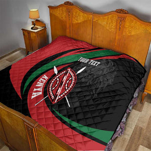 Kenya Personalized Quilt Mashujaa Day Lion Warrior