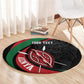 Kenya Personalized Round Carpet Mashujaa Day Lion Warrior