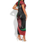 Kenya Personalized Short Sleeve Bodycon Dress Mashujaa Day Lion Warrior LT7