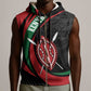 Kenya Personalized Sleeveless Zip Hoodie Mashujaa Day Lion Warrior - African Pride