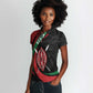 Kenya Personalized Women Polo Shirt Mashujaa Day Lion Warrior