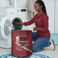 Tuskegee Airmen Spit Fire 477th Laundry Basket Crimson Grunge - African Pride