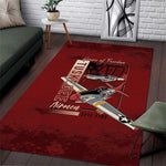 Tuskegee Airmen Spit Fire 477th Area Rug Crimson Grunge - African Pride
