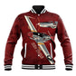 Tuskegee Airmen Spit Fire 477th Baseball Jacket Crimson Grunge - undefined