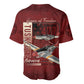 Tuskegee Airmen Spit Fire 477th Baseball Jersey Crimson Grunge LT7