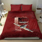 Tuskegee Airmen Spit Fire 477th Bedding Set Crimson Grunge - African Pride