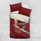 Tuskegee Airmen Spit Fire 477th Bedding Set Crimson Grunge - African Pride
