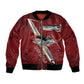 Tuskegee Airmen Spit Fire 477th Bomber Jacket Crimson Grunge - African Pride