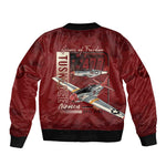 Tuskegee Airmen Spit Fire 477th Bomber Jacket Crimson Grunge - African Pride