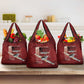 Tuskegee Airmen Spit Fire 477th Grocery Bag Crimson Grunge - African Pride