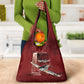 Tuskegee Airmen Spit Fire 477th Grocery Bag Crimson Grunge - African Pride