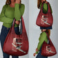 Tuskegee Airmen Spit Fire 477th Grocery Bag Crimson Grunge - African Pride