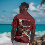 Tuskegee Airmen Spit Fire 477th Hawaiian Shirt Crimson Grunge - African Pride