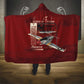 Tuskegee Airmen Spit Fire 477th Hooded Blanket Crimson Grunge - African Pride