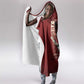 Tuskegee Airmen Spit Fire 477th Hooded Blanket Crimson Grunge - African Pride