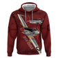 Tuskegee Airmen Spit Fire 477th Hoodie Crimson Grunge - African Pride