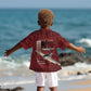 Tuskegee Airmen Spit Fire 477th Kid Hawaiian Shirt Crimson Grunge LT7