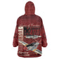 Tuskegee Airmen Spit Fire 477th Kid Wearable Blanket Hoodie Crimson Grunge - African Pride