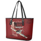 Tuskegee Airmen Spit Fire 477th Leather Tote Bag Crimson Grunge - African Pride