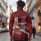 Tuskegee Airmen Spit Fire 477th Long Sleeve Button Shirt Crimson Grunge - African Pride