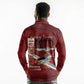 Tuskegee Airmen Spit Fire 477th Long Sleeve Polo Shirt Crimson Grunge - African Pride
