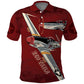Tuskegee Airmen Spit Fire 477th Polo Shirt Crimson Grunge LT7
