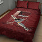 Tuskegee Airmen Spit Fire 477th Quilt Bed Set Crimson Grunge - African Pride