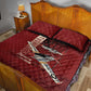 Tuskegee Airmen Spit Fire 477th Quilt Bed Set Crimson Grunge - African Pride