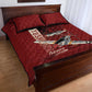 Tuskegee Airmen Spit Fire 477th Quilt Bed Set Crimson Grunge - African Pride