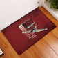 Tuskegee Airmen Spit Fire 477th Rubber Doormat Crimson Grunge - African Pride