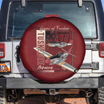Tuskegee Airmen Spit Fire 477th Spare Tire Cover Crimson Grunge - African Pride