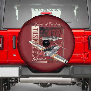 Tuskegee Airmen Spit Fire 477th Spare Tire Cover Crimson Grunge - African Pride