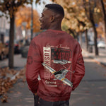 Tuskegee Airmen Spit Fire 477th Sweatshirt Crimson Grunge - African Pride