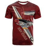 Tuskegee Airmen Spit Fire 477th T shirt Crimson Grunge LT7