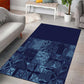Yoruba Adire Eleko Patterns Area Rug Indigo Vintage