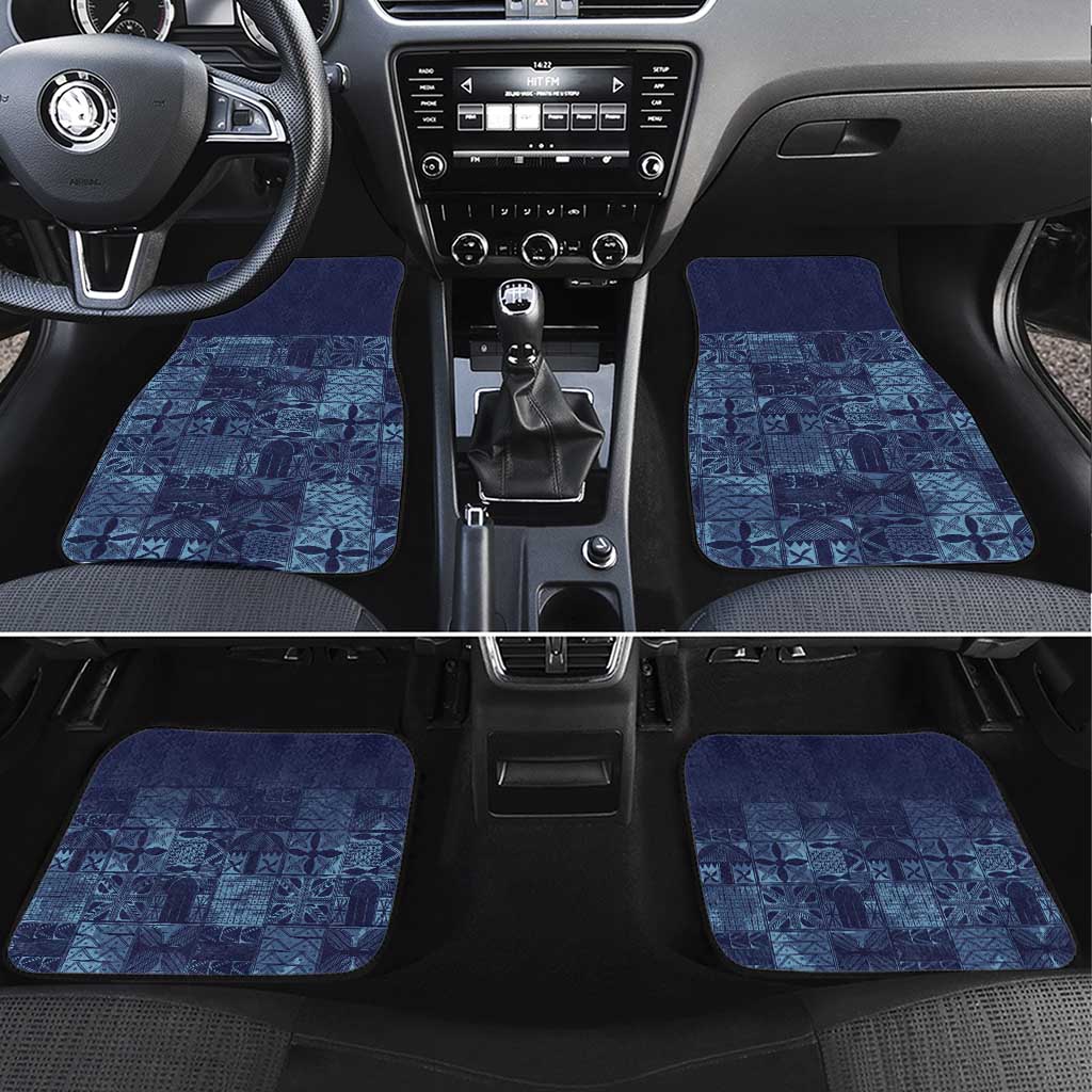 Yoruba Adire Eleko Patterns Car Mats Indigo Vintage