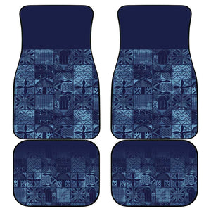 Yoruba Adire Eleko Patterns Car Mats Indigo Vintage