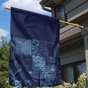 Yoruba Adire Eleko Patterns Garden Flag Indigo Vintage
