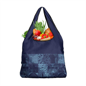 Yoruba Adire Eleko Patterns Grocery Bag Indigo Vintage