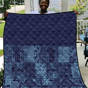 Yoruba Adire Eleko Patterns Quilt Indigo Vintage