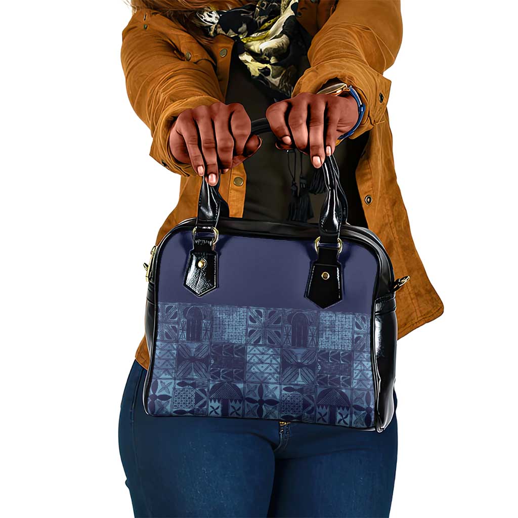 Yoruba Adire Eleko Patterns Shoulder Handbag Indigo Vintage