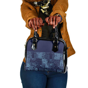Yoruba Adire Eleko Patterns Shoulder Handbag Indigo Vintage